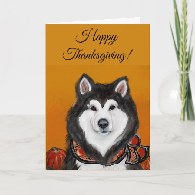 Alaskisk Malamute Tack Kort (Framsida)