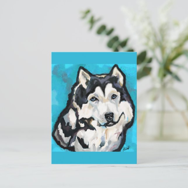 Alaskisk Malamute Vykort (Stående Fram)