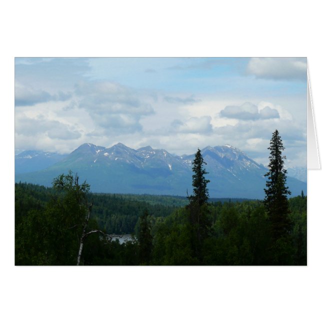 Alaskiska Bergskedjan Panorama Fotografi Hälsningskort (Framsidan Horizontal)