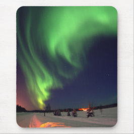 Alaskiskt Norrskens Nattfoto Musmatta