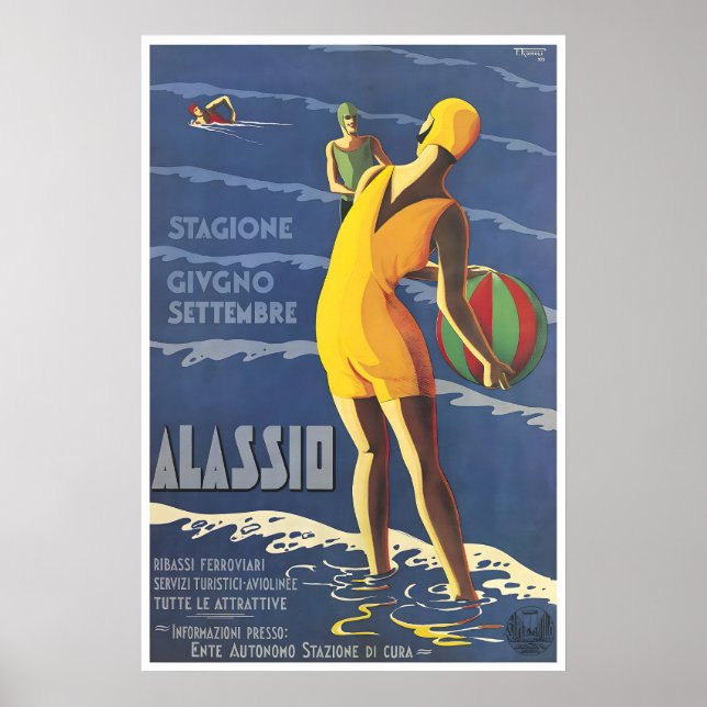 Alassio Resa Konst Italien Sport Affisch Hem (Framsidan)
