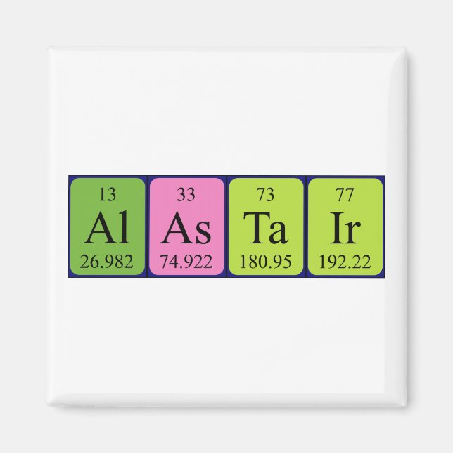 Alastair Periodisk bord namn magnet (Framsidan)