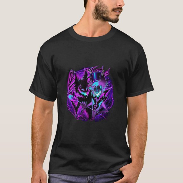 Alastor och hans skugga - Hazbin Hotel T Shirt (Framsida)