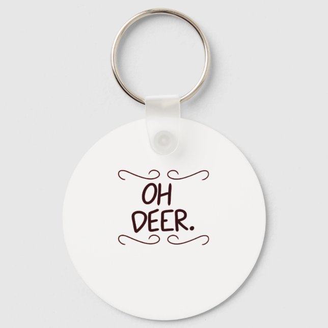 Alastor Oh Deer Creative Art Design Keychain Nyckelring (Framsida)