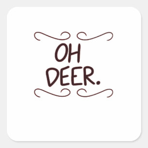 Alastor Oh Deer Kreativ Konst Design Fyrkantigt Klistermärke