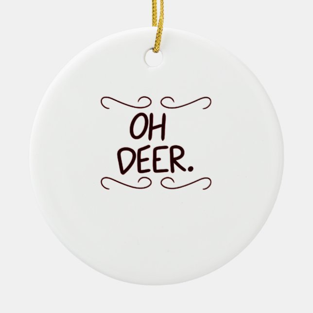 Alastor Oh Deer Kreativ Konst Design Julgransprydnad Keramik (Framsidan)