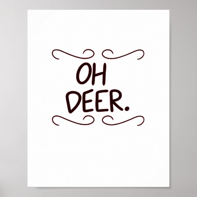 Alastor Oh Deer Kreativ Konst Design Poster (Framsidan)