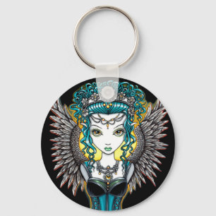 ’Alaura’ Gothic Guardian Angel Keychain Nyckelring