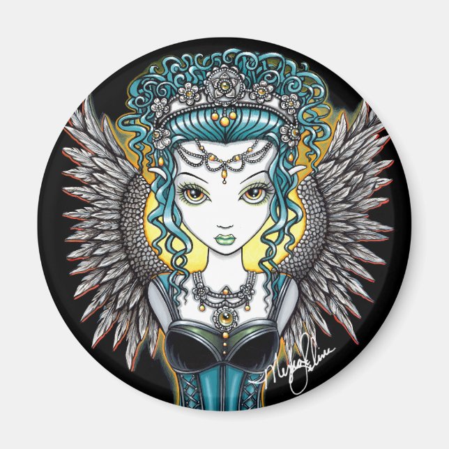 ’Alaura’ Gothic Guardian Angel Magnet (Framsidan)