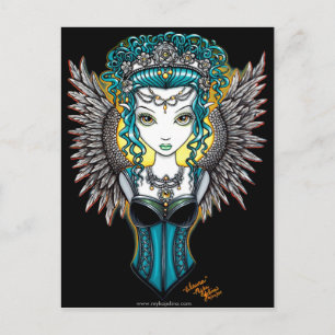 ’Alaura’ Gothic Guardian Angel Postcard Vykort