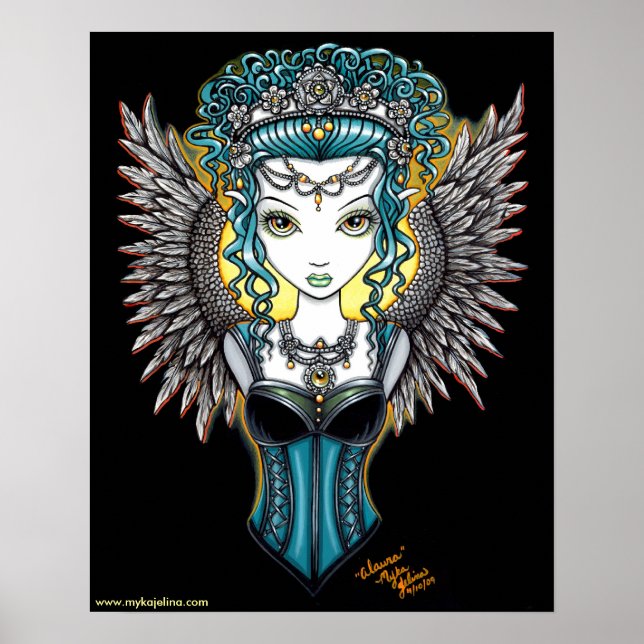 "Alaura" Gothic Guardian Angel Poster (Framsidan)