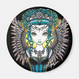 "Alaura" gotisk skyddsängelmagnet Magnet