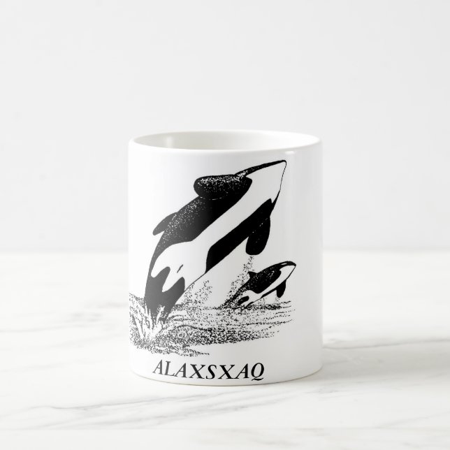 ALAXSXAQ - Kaffemugg - grafisk Orca (Center)