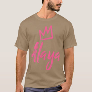 Alaya QueenPink Krona & Namn för kvinnor T Shirt