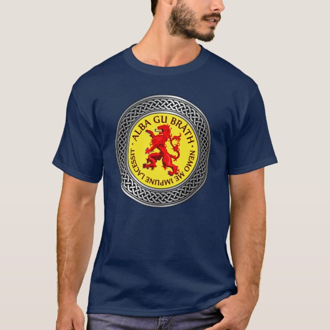 Alba Gu Brath Lejon Rampant Knot T Shirt (Framsida)