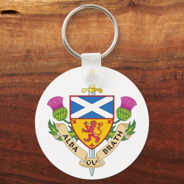 Alba Gu Bràth Scottish Heritage Vapensköld Inspire Nyckelring (Framsida)