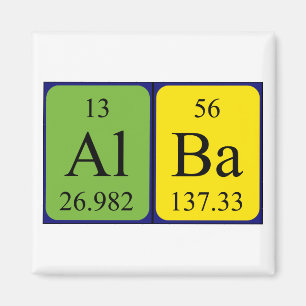 Alba periodisk bordnamnmagnet magnet