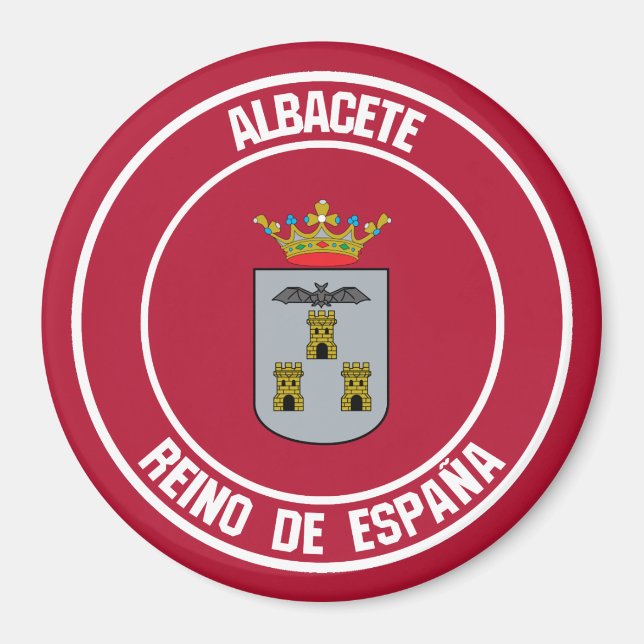 Albacete Round Emblem Magnet (Framsidan)