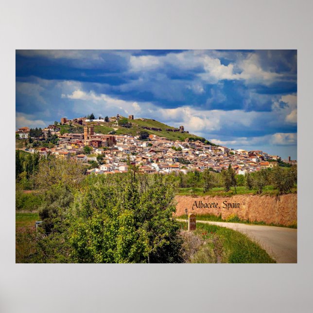 Albacete, Spaniens cityscape-fotografi, Poster (Framsidan)