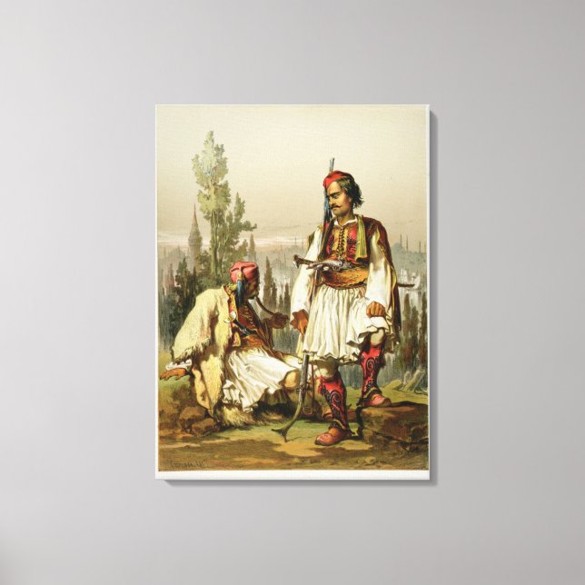 albaner, legosoldater i den ottomanska armén, pub. canvastryck (Framsida)