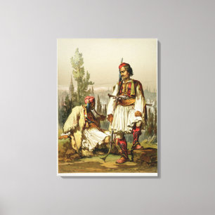 Albaner legosoldater i Ottomanarmén, pub. b Canvastryck