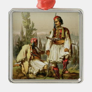 Albaner legosoldater i Ottomanarmén, pub. b Julgransprydnad Metall