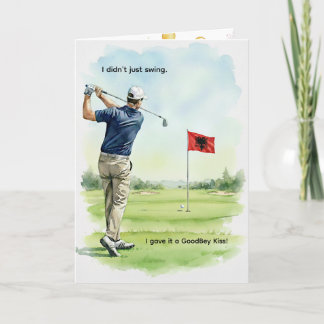 Albania Birthday Card, Albanian Flag, Golf Kort