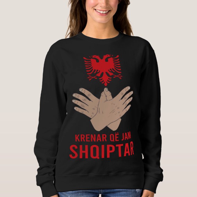 Albania Eagle Flag Kosovo Shqiptar Krenar Qe Jam A T Shirt (Framsida)