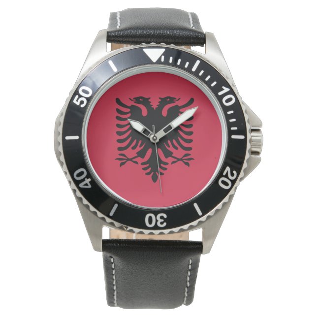 Albania Flag Emblem Armbandsur (Framsida)