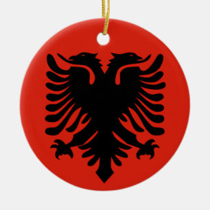 albania flagga ornament