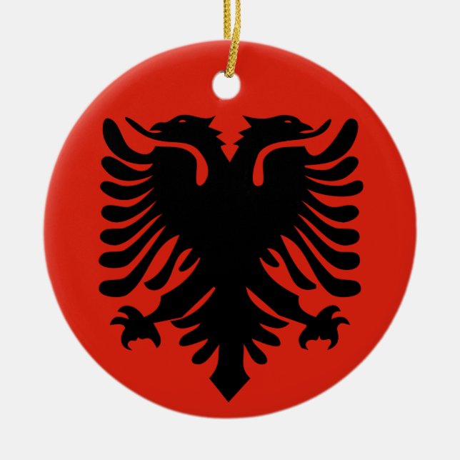 albania flagga ornament (Framsidan)