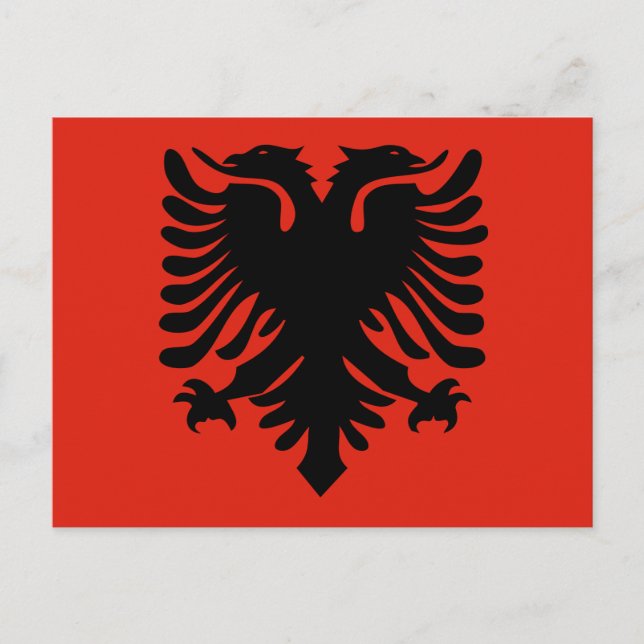 albania flagga vycard vykort (Framsida)