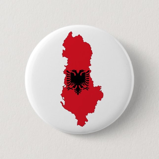 albania land flagga karta-formsymbol silhuette knapp (Framsida)