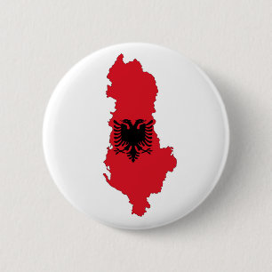 albania land flagga karta-formsymbol silhuette knapp