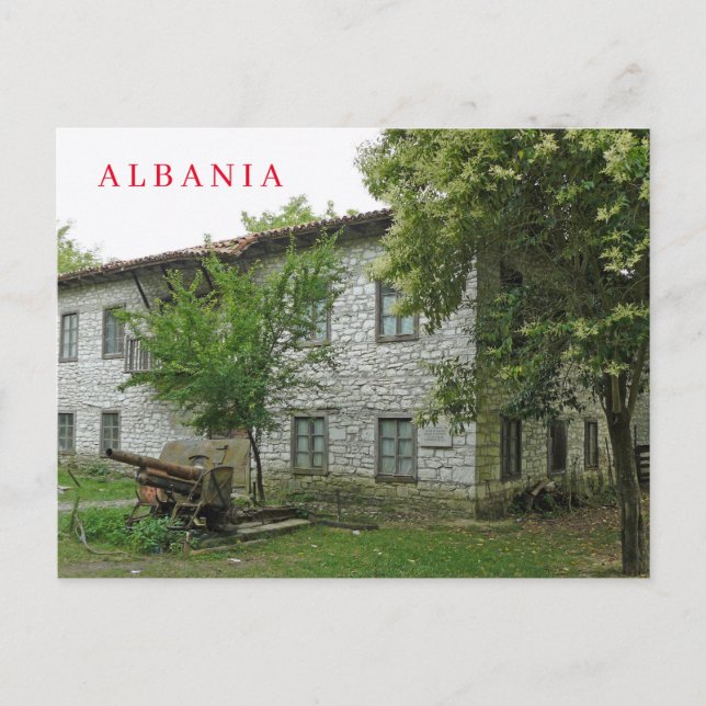 Albania Peza byggnad vy vykort (Framsida)
