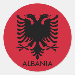albania runt klistermärke