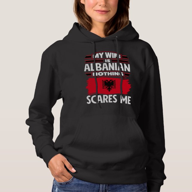 Albanian Albania Albanian Flag Albanian Wife T Shirt (Framsida)