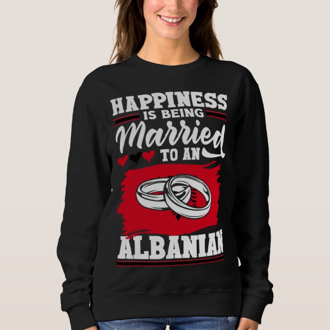 Albanian Albania Albanian Flag Married To An Anlba T Shirt (Framsida)