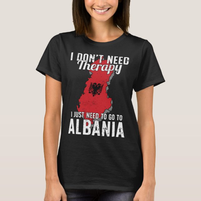 Albanian Flag I Albania Flag I Vacation Gift I Alb T Shirt (Framsida)