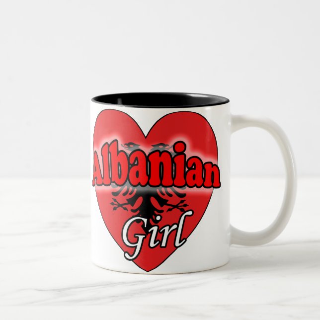Albanian Girl Två-Tonad Mugg (Höger)