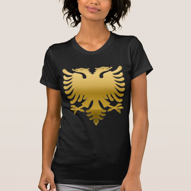 Albanian Gold Eagle 3D Tee Shirt (Framsida)