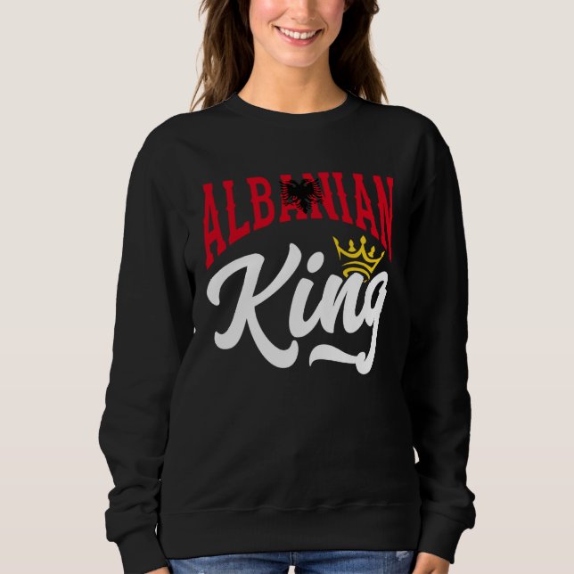Albanian King Albanian Albania Albanian Flag T Shirt (Framsida)
