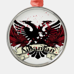 albanian örn julgransprydnad metall