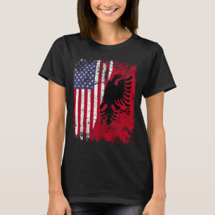 ALBANIAN ROOTS Red Eagle, halv amerikansk ALBANIA T Shirt