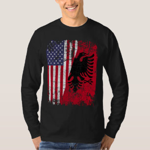 ALBANIAN ROOTS Red Eagle, halv amerikansk ALBANIA  T Shirt