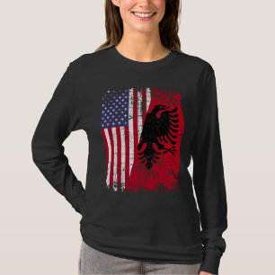 ALBANIAN ROOTS Red Eagle, halv amerikansk ALBANIA  T Shirt