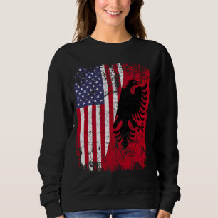 ALBANIAN ROOTS Red Eagle, halv amerikansk ALBANIA T Shirt