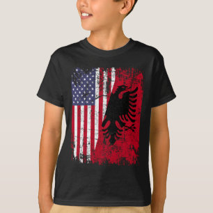 ALBANIAN ROOTS Red Eagle, halv amerikansk ALBANIA  T Shirt