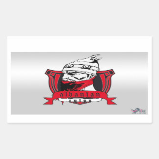 Albanian Rulez Aufkleber Rektangulärt Klistermärke