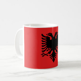 Albanien (alban) flagga kaffemugg